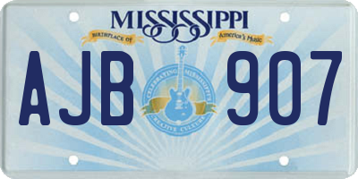 MS license plate AJB907