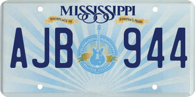 MS license plate AJB944