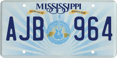 MS license plate AJB964