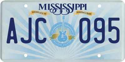MS license plate AJC095