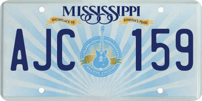 MS license plate AJC159