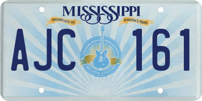 MS license plate AJC161