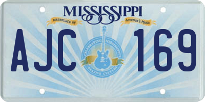 MS license plate AJC169