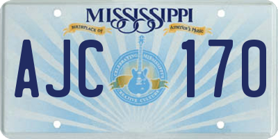 MS license plate AJC170