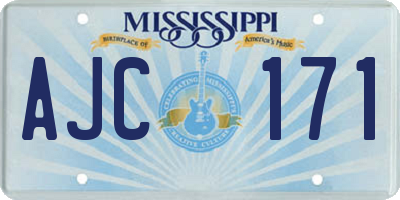 MS license plate AJC171