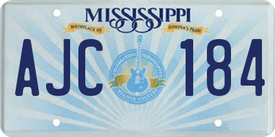 MS license plate AJC184