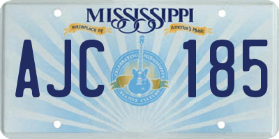 MS license plate AJC185