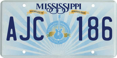 MS license plate AJC186