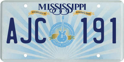MS license plate AJC191