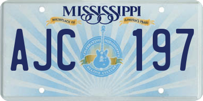 MS license plate AJC197