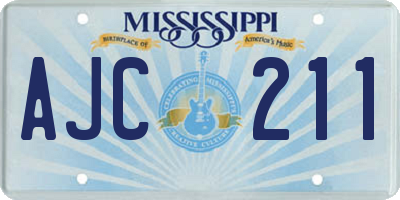 MS license plate AJC211