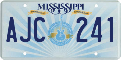 MS license plate AJC241