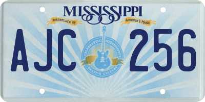 MS license plate AJC256