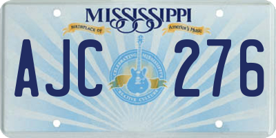 MS license plate AJC276