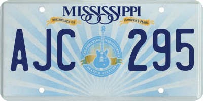 MS license plate AJC295