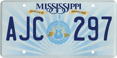 MS license plate AJC297