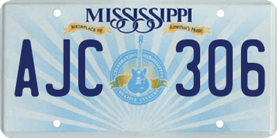 MS license plate AJC306