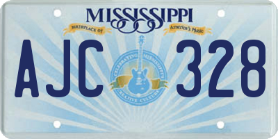 MS license plate AJC328