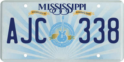 MS license plate AJC338