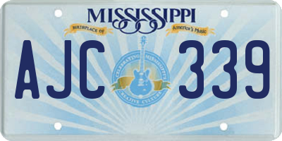 MS license plate AJC339