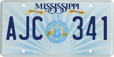 MS license plate AJC341