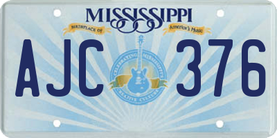 MS license plate AJC376