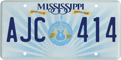 MS license plate AJC414