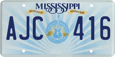 MS license plate AJC416