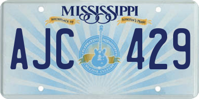 MS license plate AJC429
