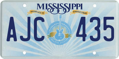 MS license plate AJC435
