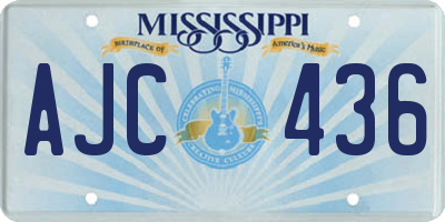 MS license plate AJC436