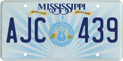 MS license plate AJC439