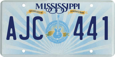 MS license plate AJC441