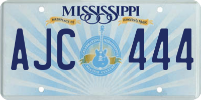 MS license plate AJC444