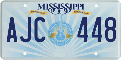 MS license plate AJC448