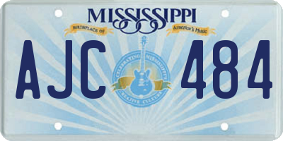 MS license plate AJC484