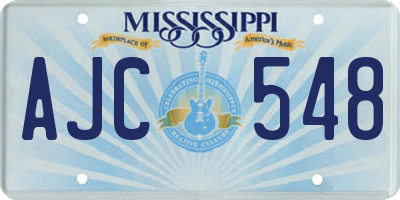 MS license plate AJC548
