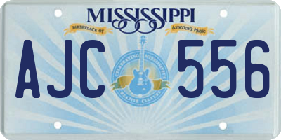 MS license plate AJC556