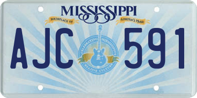 MS license plate AJC591