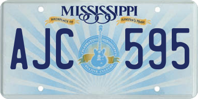 MS license plate AJC595