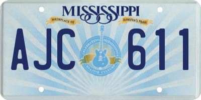 MS license plate AJC611