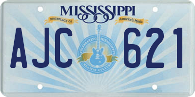 MS license plate AJC621