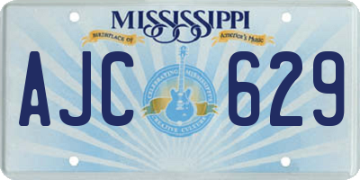 MS license plate AJC629