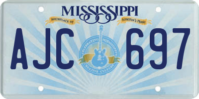 MS license plate AJC697