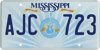 MS license plate AJC723