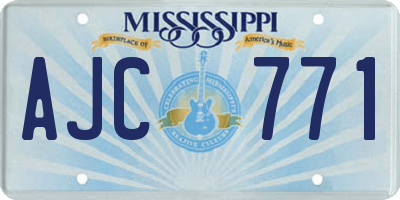MS license plate AJC771