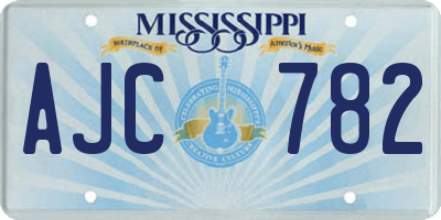 MS license plate AJC782