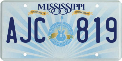 MS license plate AJC819