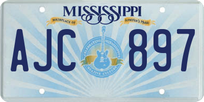 MS license plate AJC897