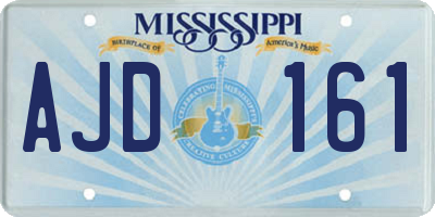 MS license plate AJD161
